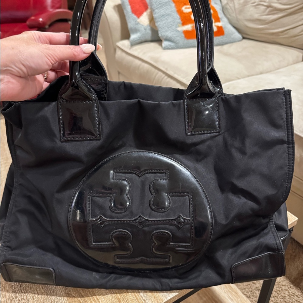 Tory Burch Black Nylon Tote Bag